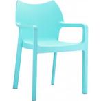 (MDK-105014) Siesta Diva 4-pootsstoel lichtblauw, Huis en Inrichting, Stoelen, Ophalen of Verzenden, Nieuw