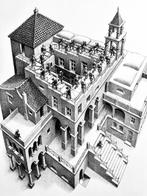 M.C. Escher (1898-1972), after - Ascending and Descending, Antiek en Kunst, Antiek | Glas en Kristal