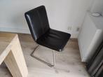 Fisic eikenhouten eettafel + 6 stoelen van catania leren, Ophalen, Gebruikt, Eikenhout, 50 tot 100 cm