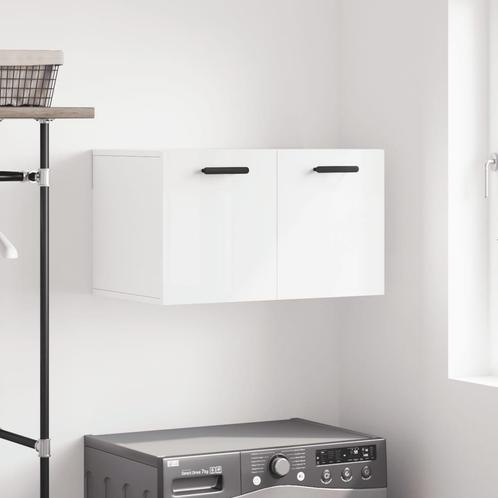 vidaXL Wandkast 60x36,5x35 cm bewerkt hout hoogglans wit, Huis en Inrichting, Kasten | Overige, Nieuw, Verzenden