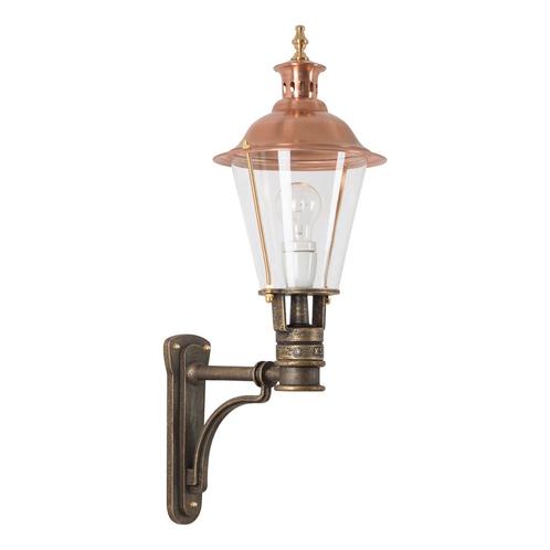 Nostalgische Buitenlamp Glennos E27 Brons en koper IP44, Tuin en Terras, Buitenverlichting, Verzenden