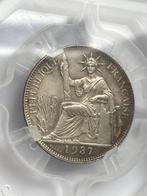 Frans Indochina. 20 Cents 1937. GENI MS62 (Zonder