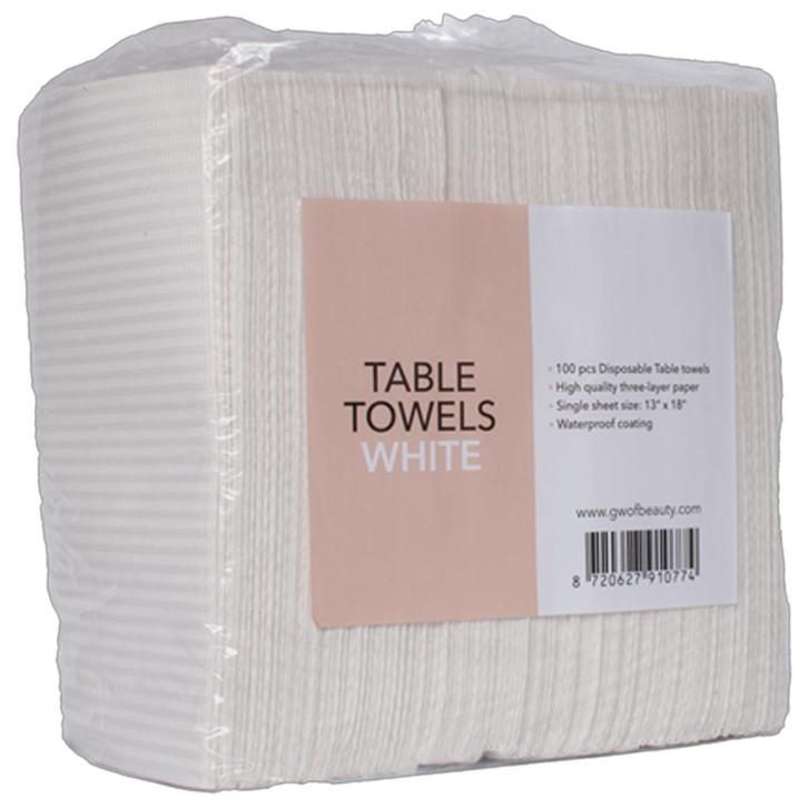 Nail Perfect  Table Towels White  100 Stuks, Sieraden, Tassen en Uiterlijk, Uiterlijk | Haarverzorging, Nieuw, Verzenden