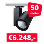 LED Railverlichting Mercato Zwart 50 spots + 50M rails, Ophalen of Verzenden