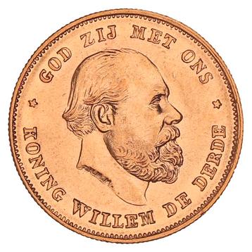 Gouden 10 Gulden Willem III 1875 Pr+ beschikbaar voor biedingen