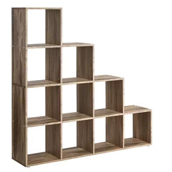 Boekenkast met 10 vakken – houten kamerverdeler, Huis en Inrichting, Kasten | Boekenkasten, Nieuw, Verzenden