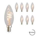 Set van 8 LED kaarslampen E14 | 4.4 watt dimbaar | 2200K ext, Nieuw, Overige typen, E14 (klein), Verzenden
