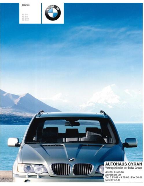 2003 BMW X5 BROCHURE DUITS, Boeken, Auto's | Folders en Tijdschriften, BMW