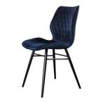 Eetkamerstoel  Velvet Blauw - Armstoel Blauw  - Stoel, Huis en Inrichting, Stoelen, Ophalen of Verzenden, Nieuw, Blauw