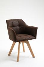 Design stoel LOFT antiek bruin draaiframe van massief, Huis en Inrichting, Stoelen, Ophalen of Verzenden, Nieuw