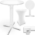 Statafel - Bartafel - Statafelrok - Partytafel - 80 cm - Wit, Huis en Inrichting, Tafels | Statafels, Verzenden, Zo goed als nieuw