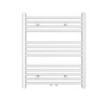 Designradiator Sofia 70x60cm mat wit 330W midden aansluiting, Verzenden, Nieuw