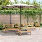 vidaXL 4-delige Loungeset pallet massief acaciahout, Tuin en Terras, Tuinsets en Loungesets, Verzenden, Nieuw, Hardhout, Loungeset