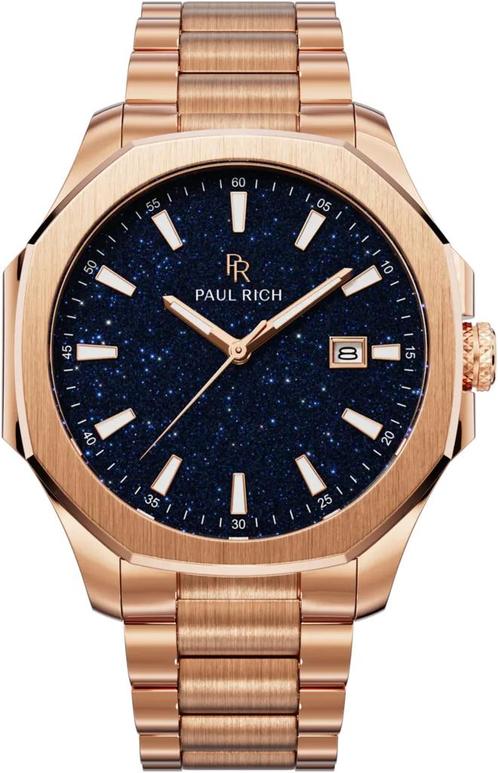 Paul Rich Mercer Regent Aventurine Blue MER04 horloge, Sieraden, Tassen en Uiterlijk, Horloges | Heren, Staal, Nieuw, Staal, Overige merken
