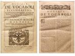 Domenico Magri - Notizia de Vocaboli Ecclesiastici - 1675
