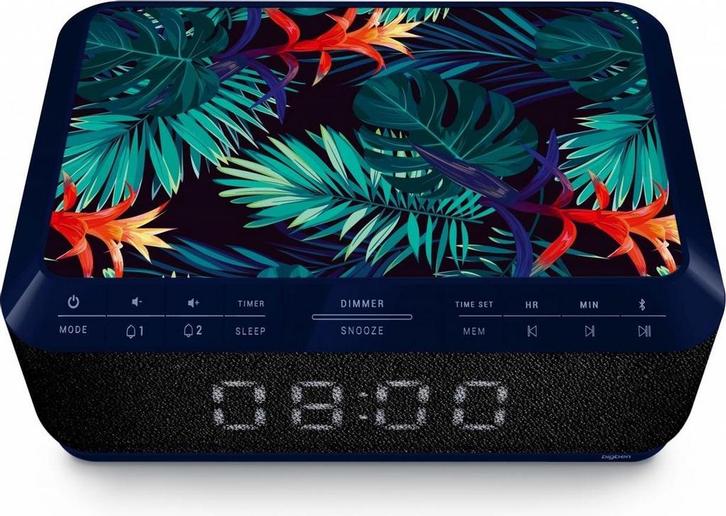 Bigben Wekkerradio - Draadloze Telefoon Oplader - Jungle, Witgoed en Apparatuur, Wekkers, Verzenden