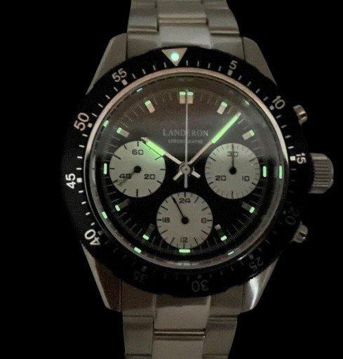 Landeron Pilote Panda Tricompax - Heren - 2020+, Sieraden, Tassen en Uiterlijk, Horloges | Heren