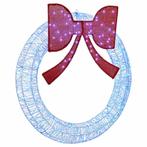 vidaXL Krans met 150 LED Blauw 120 cm Acryl, Diversen, Kerst, Verzenden, Nieuw