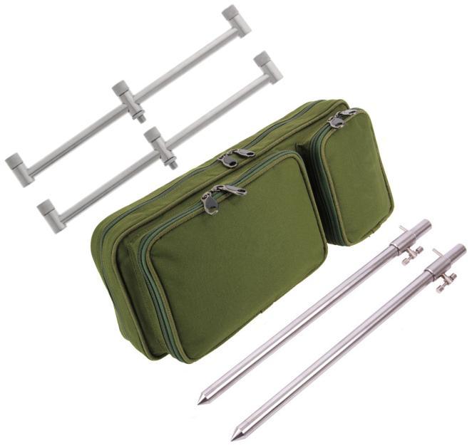 NGT Stainless Buzzerbar & Bankstick Set inclusief Draagtas, Watersport en Boten, Hengelsport | Algemeen, Overige typen, Nieuw