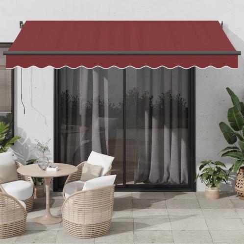 vidaXL Luifel handmatig uittrekbaar met LEDs 350x250 cm, Tuin en Terras, Zonneschermen, Nieuw, Verzenden