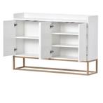 Nieuwe Witte Goude Dressoir Kast - Minimalistisch en Modern, Verzenden, Nieuw
