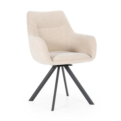*WOONWINKEL* By-Boo Bliss Draaibare Eetkamerstoel Armleuning, Huis en Inrichting, Stoelen, Nieuw, Stof, Verzenden