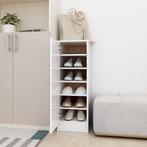 vidaXL Schoenenkast 32x35x92 cm bewerkt hout wit, Verzenden, Nieuw