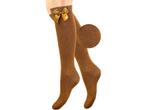 Meisjes Kniekous - Zijde Strikje - Glitter - Caramel, Kleding | Dames, Verzenden, Nieuw