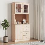 vidaXL buffetkast ALTA 77x35x165 cm massief grenenhout, Verzenden, Nieuw, 50 tot 100 cm, Minder dan 100 cm