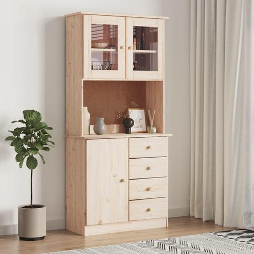 vidaXL buffetkast ALTA 77x35x165 cm massief grenenhout, Huis en Inrichting, Kasten | Buffetkasten, 25 tot 50 cm, Nieuw, Grenenhout