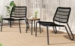 3-delige Bistroset – Touwstoelen & Tafel van Acaciahout, Tuin en Terras, Tuinsets en Loungesets, Verzenden, Nieuw