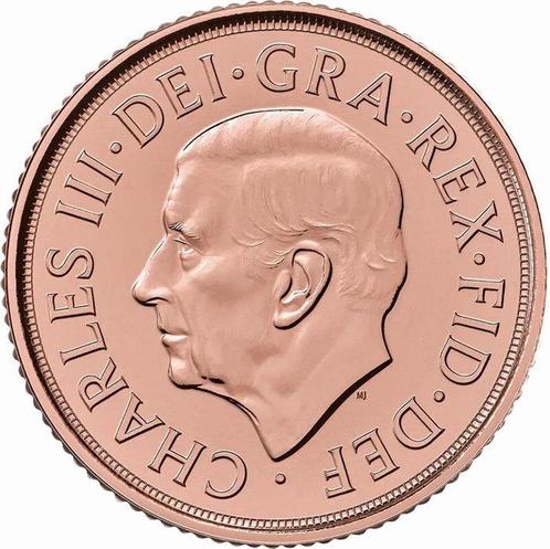 8 gram - Goud .916 - 2025 - Sovereign Charles III, Postzegels en Munten, Edelmetalen en Baren