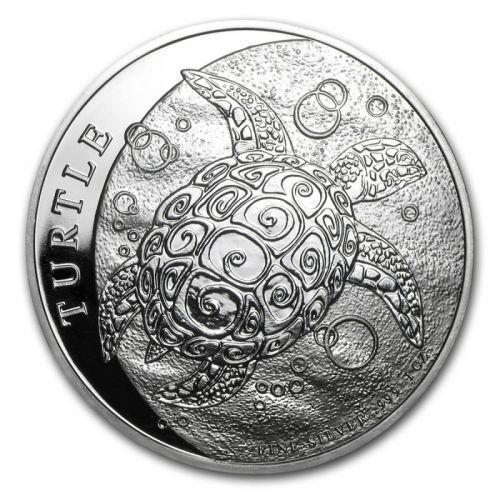 Fiji Schildpad 1 oz 2021, Postzegels en Munten, Munten | Oceanië, Losse munt, Zilver, Verzenden