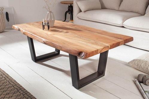 Massief houten boomstam salontafel MAMMUT 110 cm acacia, Huis en Inrichting, Tafels | Salontafels, Ophalen of Verzenden