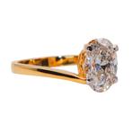 Ring - 14 karaat Geel goud - 2.02ct. tw. Diamant (Lab-grown), Sieraden, Tassen en Uiterlijk, Ringen, Nieuw