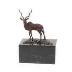 A BRONZE SCULPTURE OF AN IMPALA (Beeldjes - Decoratie), Antiek en Kunst, Verzenden