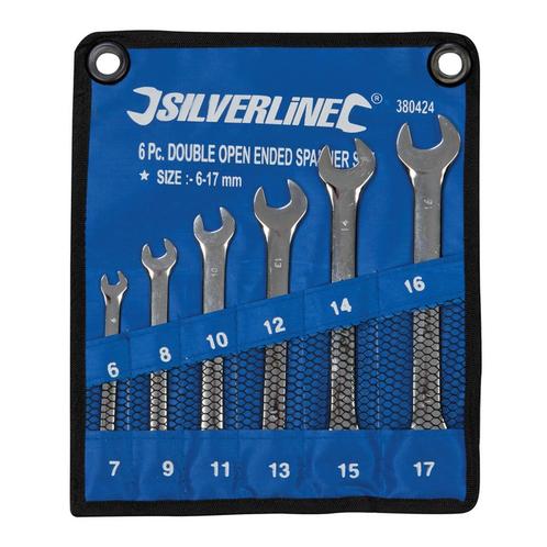 Silverline Offset steeksleutelset - 15° hoek - 6 t/m 17 m.., Doe-het-zelf en Verbouw, Gereedschap | Handgereedschap, Nieuw, Ophalen of Verzenden