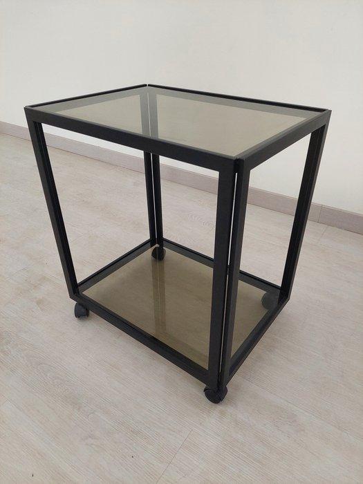 Serveerwagen - Glas, Metaal, Antiek en Kunst, Kunst | Designobjecten