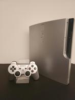 Zilver Slim Playstation 3 (320gb) +Orginele Sony Controller, Ophalen of Verzenden, Zo goed als nieuw