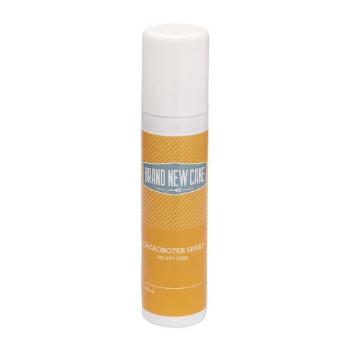 BrandNewCake Cacaoboter spray Velvet Geel 100ml, Hobby en Vrije tijd, Taarten en Cupcakes maken, Nieuw, Verzenden