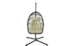 Egg Chair Inklapbaar Zwart | Tweedekansje - Comfortabel &..., Huis en Inrichting, Stoelen, Ophalen of Verzenden, Nieuw, Zwart