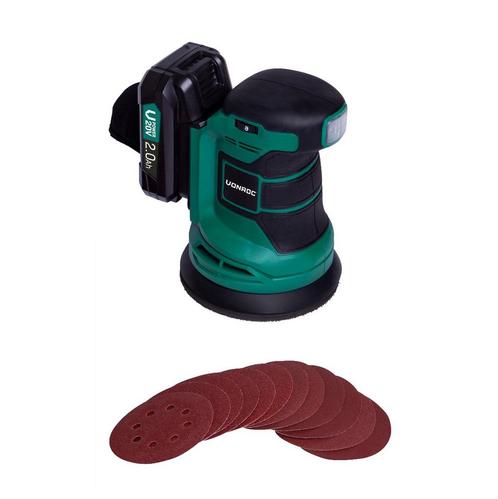 Accu schuurmachine 20V - 125mm - 2.0Ah | Incl. accu en, Doe-het-zelf en Verbouw, Gereedschap | Schuurmachines, Nieuw, Verzenden