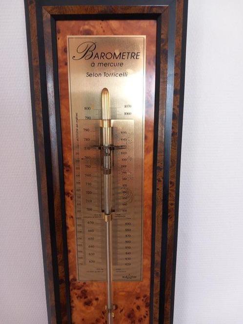 Barometer thermometer - Glas, Hout - Barometer thermometer, Antiek en Kunst, Curiosa en Brocante
