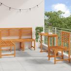 vidaXL 4-delige Tuinset - Van Massief Acaciahout, Verzenden, Nieuw