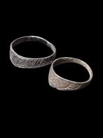 Viking periode Zilver, Lot of 2 Rare Child Archer Ring, Antiek en Kunst, Antiek | Overige Antiek
