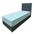 Opberg Boxspring Alba Antraciet, Verzenden, Nieuw, Eenpersoons