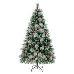 Kerstboom met verlichting - Kunstkerstboom - 180 cm - Met st, Verzenden, Zo goed als nieuw