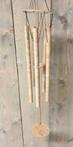 Metalen windgong wood look met 5 pijpen 75 cm