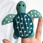 Vingerpoppetje Wolvilt - Sealife - Schildpad - Handmade&Fair, Ophalen of Verzenden, Nieuw