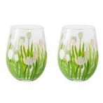 Livellara Milano Flora glas set/2 tumbler - Tulipano, Huis en Inrichting, Keuken | Servies, Nieuw, Glas, Overige stijlen, Glas of Glazen